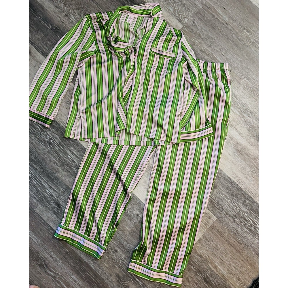 Victoria's Secret Satin Long Pajama Set Large EXCELLENT CONDITION